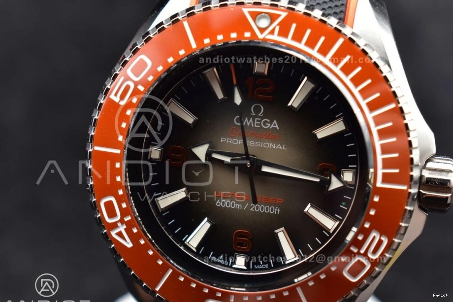 Edition on Ceramic Rubber A2824 Dial SS Gray 1:1 Black Orange 6000M Bezel Strap Deep Seamaster Ultra Best TF 1229